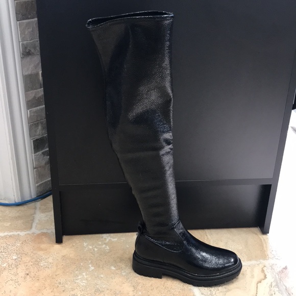 🎁 MICHAEL Michael Kors Cyrus Faux Leather Over-The-Knee Boot - Picture 12 of 14